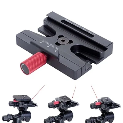 Abbildung von iShoot Klemmadapter Mount Konverter zum Umbau von Arca Swiss Fit Schnellwechselplatte &amp; 200PL 410PL Platte auf RC4 Stativklemme, kompatibel mit Manfrotto 405/410/488RC4/498RC4/808RC4 Stativ Kugelkopf