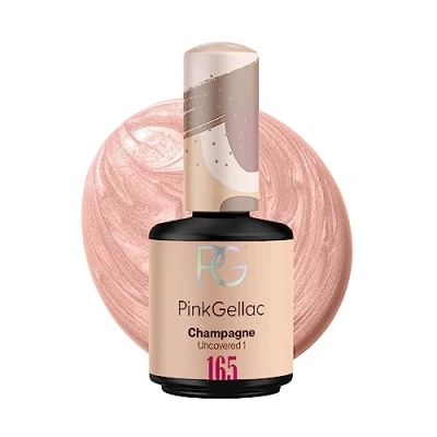 Abbildung von Pink Gellac UV Gel Nagellack 165 Champagne 15 ml Lang Anhaltend Shellac Nude für 14 Tage Nägel in Salonqualität Made Holland