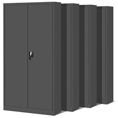 Abbildung von Jan Nowak 4er Set Aktenschrank C001H Büroschrank Metallschrank Stahlschrank Werkzeugschrank Stahlblech Pulverbeschichtet Flügeltürschrank Abschließbar 195 cm x 90 40 (anthrazit/anthrazit)