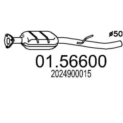 Abbildung von MTS 01.56600 Mittelschalldämpfer 990 MERCEDES BENZ: C Klasse T modell, Limousine