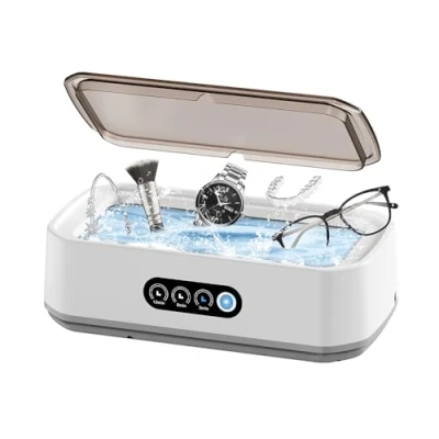 Abbildung von Ultraschallreinigungsgerät360 ml Ultraschallreiniger Ultraschallgerät Sonic Cleaner mit digitalemTimer49000Hz für Brillen, Ringe, Münzen, Fingerringe, Geld