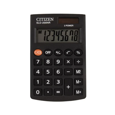 Abbildung von Taschenrechner CITIZEN SLD 200NR 8 stelliges Display schwarz 1 Stk.