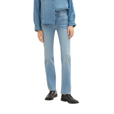 Abbildung von TOM Tailor Alexa Jeans Straight Leg, Damen, Größe: 28x32, Light stone wash denim
