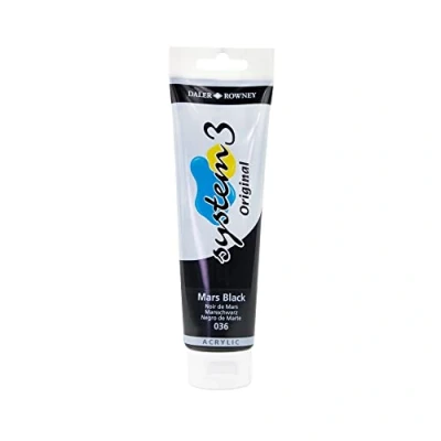 Abbildung von Daler Rowney System 3 Acryl 150ml Mars schwarz (036)