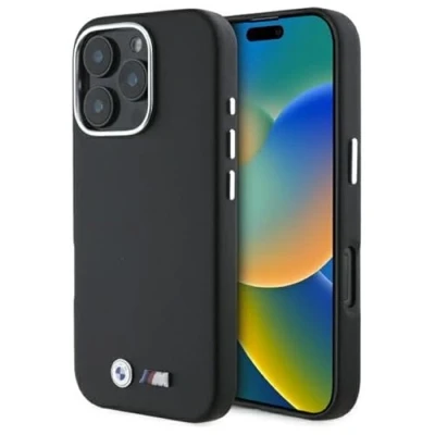 Abbildung von CG Mobile BMW BMHMP16L23PMWK Hülle für iPhone 16 Pro 6.3&quot; Schwarz hardcase M Smooth Full Wrapped Metal