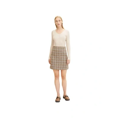 Abbildung von TOM Tailor Skirt Check Alinienrock structured, Damen, Größe: 40, Structured