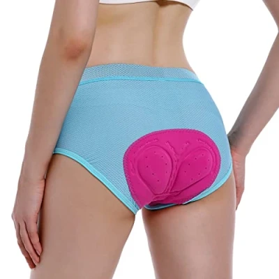 Abbildung von FEIXIANG Damen Radunterhose, Fahrradhose Kurz Radlerhose Fahrrad Unterwäsche mit 4D Gel Gepolstert, Fahrradunterhose Atmungsaktiv Schnelltrocknend Radhose