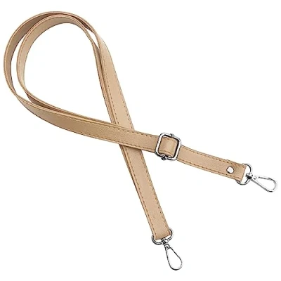 Abbildung von mtb more energy® Ersatz Band Schultergurt für Handykette Beige Silberne Metall Schnalle und Karabiner Crossbody Austausch Gurt Schulterriemen Riemen