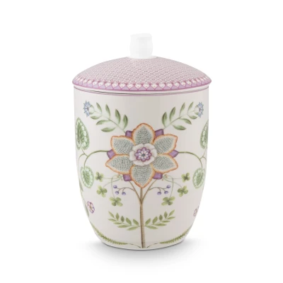 Abbildung von PIP STUDIO Lily&amp;Lotus Vorratsdose weiss/bunt 1,5l
