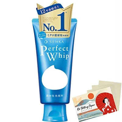 Abbildung von Senka Perfect Whip u Facial Wash 120g Blotting Paper Set
