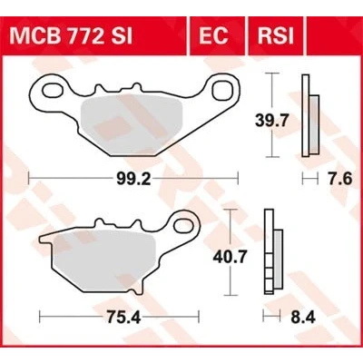 Abbildung von TRW Sinter Offroad Racing MCB772RSI Bremsbelagsatz