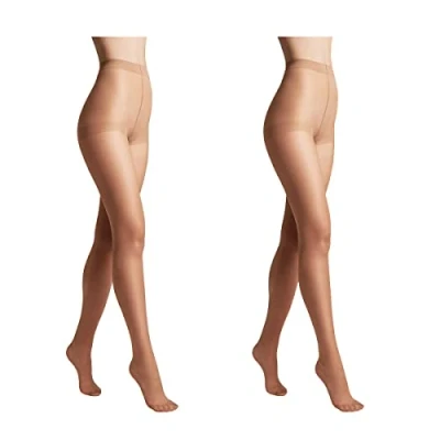 Abbildung von Conte elegant 2er Pack langlebige Damenstrumpfhose Halbmatt SOLO 40 DEN Damen Feinstrumpfhose Strumpfhose mit markiertem Höschenteil Einfarbig Farbe Beige Größe 6
