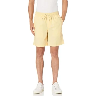 Abbildung von Amazon Essentials Herren Walkshorts Schrittlänge 20 cm lockere Passform mit Kordelzug (in Übergröße erhältlich), Blassgelb, XXL