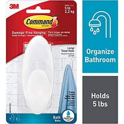 Abbildung von Großer Handtuchhaken Command für Feuchträume BATH17