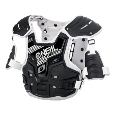 Abbildung von O&#039;NEAL Brustprotektor Motocross Enduro Aus Kunststoff Spritzguss, Verstellbare Hüftgurte PXR Stone Shield Brustpanzer Erwachsene Schwarz Grau One Size