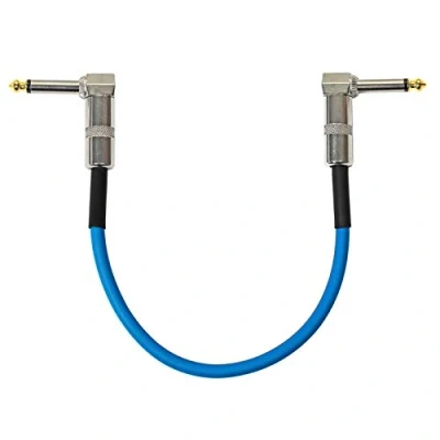 Abbildung von keepdrum GC028 Patchkabel 6,3mm Klinke Gitarren Kabel Klinkenpatchkabel 30cm blau