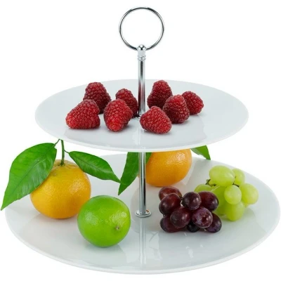 Abbildung von CreaTable Etagere, Porzellan, zum Servieren und Präsentieren, weiß