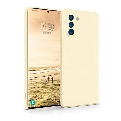 Abbildung von MyGadget Hülle für Samsung Galaxy Note 10 robuste Silikon Schutzhülle TPU Case Slim Silikonhülle Back Cover Kratzfest Handyhülle Matt Beige