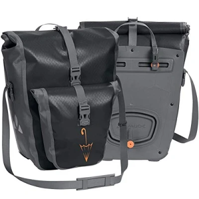 Abbildung von VAUDE Fahrradtasche Aqua Back Plus Sondermodell Schirmlogo und Gepäckträgertasche