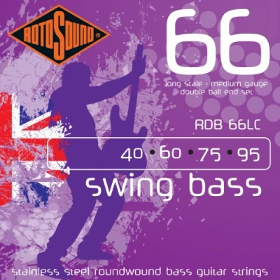 Abbildung von Rotosound Edelstahlsaiten für Bässe Runddraht Double Ball End Medium 40 60 75 95