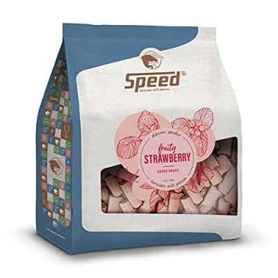 Abbildung von Speed Delicious speedies Strawberry, Pferdeleckerli mit Erdbeergeschmack, fruchtiger Snack für jedes Pferd, Beste Zutaten, einfach praktisch (5 kg)
