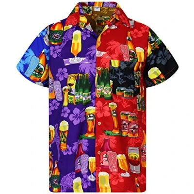 Abbildung von V.H.O. Funky Hawaii Hemd, Kurzarm, Beerbottle, Mondy, Mehrfarbig, XS