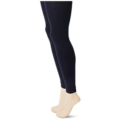 Abbildung von Nur Die 2er Pack Leggings 80 DEN Strumpfhose ohne Fuß Blickdicht warm extra breiter Komfortbund Damen, dunkelblau, S