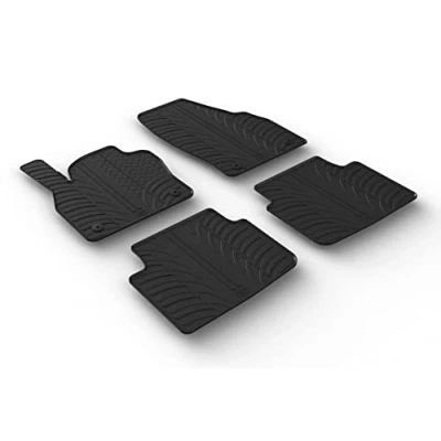 Abbildung von Gledring 0473 Fußmattensatz Gummi vorne und hinten 4 schwarz 750mm 550mm SKODA: Fabia III Kombi, Schrägheck
