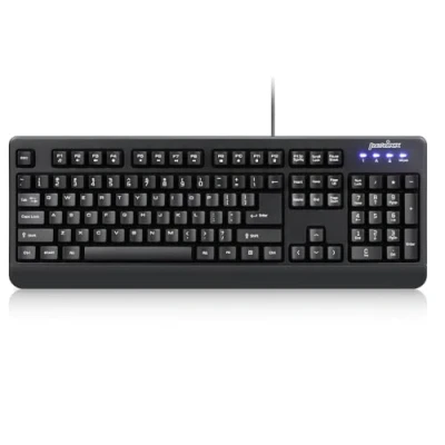 Abbildung von Perixx PERIBOARD 517 wasserdichte Tastatur IP65 Antibakterielle Schutzschicht Vollständig Wasserdicht QWERTY US Layout Schwarz