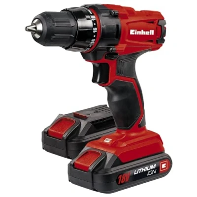 Abbildung von Einhell Akku Bohrschrauber TC CD 18 2 Li (2x1,5Ah), max. 1250 U/min, inkl. Akkus