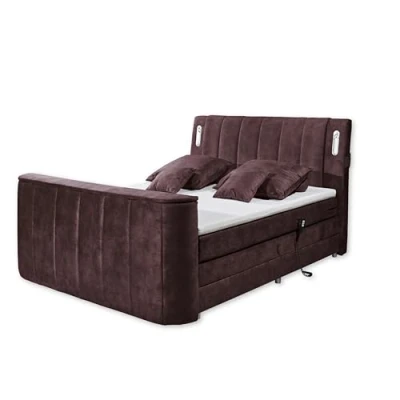 Abbildung von ED EXCITING DESIGN Boxspringbett &quot;Dallas&quot; mit Motorverstellung, inkl. Topper, LED Beleuchtung und motorisierter TV Halterung (bis 40 Zoll)