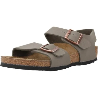 Abbildung von Birkenstock NEW YORK KIDS Unisex Riemensandalette für Kinder, Größe: 30, Stone Schuhe