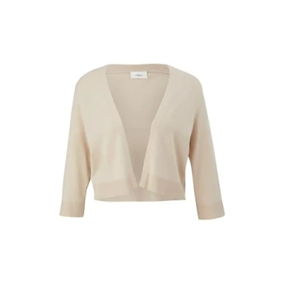 Abbildung von s.Oliver Black Label MIT 3/4ÄRMEL Strickjacke, Damen, Größe: 34, Beige