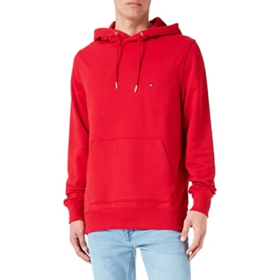 Abbildung von Tommy Hilfiger Herren Hoodie 1985 mit Kapuze, Rot (Primary Red), M
