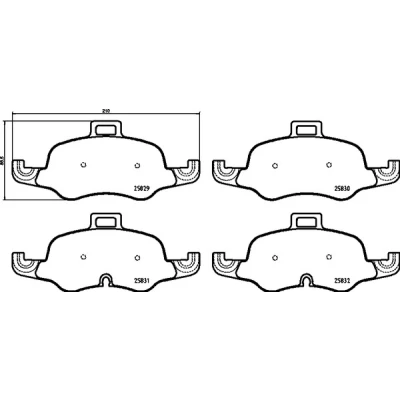 Abbildung von BREMBO P 85 160 Bremsbelagsatz PRIME LINE Ring für Verschleißwarnanzeiger vorbereitet ohne Zubehör AUDI: TT Coupe, Roadster