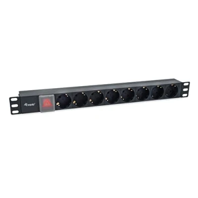 Abbildung von Equip 333286 Stromverteilereinheit (PDU) 8 AC Ausgänge 1U Schwarz