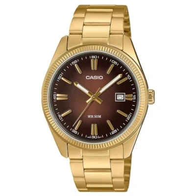 Abbildung von Casio MTP 1302PGC 5AVEF Unisex Uhr Timeless Goldfarben/Braun
