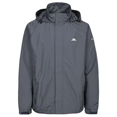 Abbildung von Trespass Nabro II, Flint, XXL, Wasserdichte Jacke mit einrollbarer Kapuze für Herren, XX Large / 2XL 2X Large, Grau
