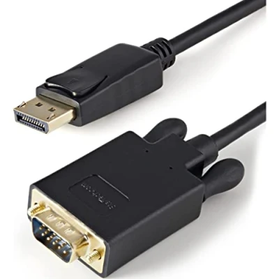 Abbildung von StarTech.com 91 cm DisplayPort auf VGA Kabel Konverter Monitorkabel 1.2 1920 x 1200 Schwarz (DP2VGAMM3B)