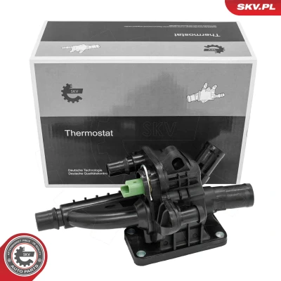 Abbildung von ESEN SKV 20SKV231 Kühlwasserthermostat 83C mit Dichtringen Sensor PEUGEOT: 207 Schrägheck, CC, Partner II Tepee, CITROËN: Berlingo