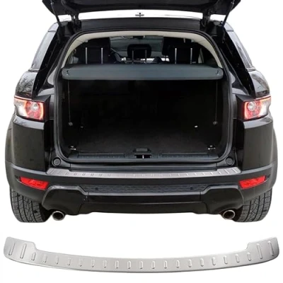 Abbildung von RECAMBO Ladekantenschutz Edelstahl matt gebürstet mit Textur kompatibel für Range Rover Evoque L538 2011 2018 Styling und Schutz die Stoßstange