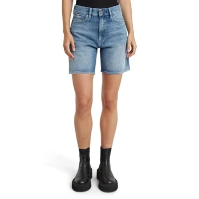 Abbildung von G Star HIGH Bermuda Clean EDGE Jeans Shorts, Damen, Größe: 27, Sun faded paradiso blue