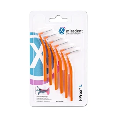 Abbildung von Miradent Interdentalbürste I prox L 0,8 mm orange