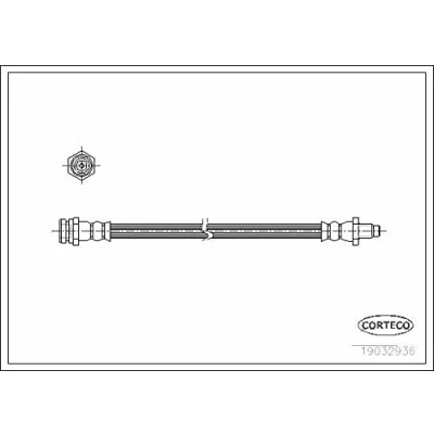 Abbildung von CORTECO 19032936 Bremsschläuche Hinterachse 241 MITSUBISHI: PAJERO 2, L200 III Pickup