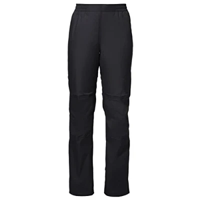 Abbildung von VAUDE Regenhose Damen Drop Pants II, wasserdichte Outdoorhose für Fahrrad, leichte Überhose, atmungsaktive Fahrradhose schwarz, schnell überziehbar