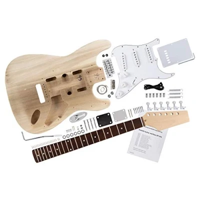 Abbildung von Rocktile DIY Strat Bausatz E Gitarre &quot;Do it yourself&quot; Style Korpus: Paulownia Hals: Ahorn geschraubt Griffbrett: Blackwood