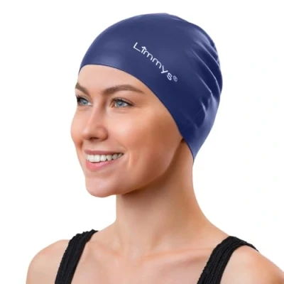 Abbildung von Limmys Badekappe Damen 100% Silikon Hochwertige Qualität Dehnbare und Bequeme Badehaube Erhältlich in Verschiedenen Attraktiven Farben