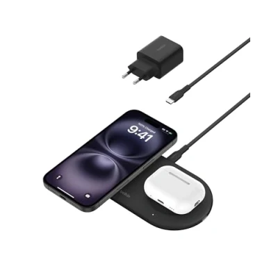 Abbildung von Belkin Boost Charge Pro Dual MagSafe und Qi2 Kabelloses Ladegerät 15 W
