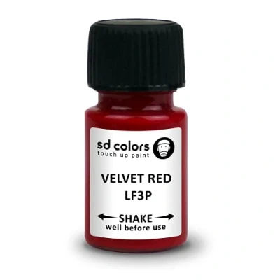 Abbildung von SD COLORS Ausbesserungslack, samtrot, LF3P, 15 ML, Reparatur Pinsel, Farbcode Samt Rot