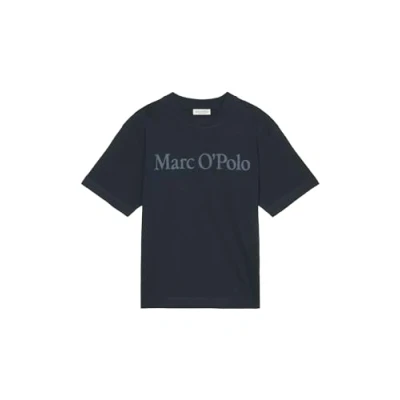 Abbildung von Marc O&#039;Polo Short Sleeve Round NECK Relaxed FIT LOGO TEE Tshirt basic, Damen, Größe: Small, Deep blue sea